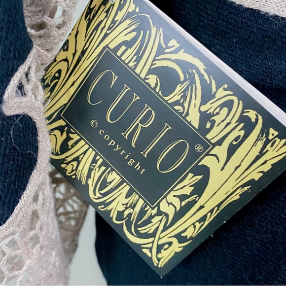 Anthro Style CURIO at Faena Bazaar Women's Lace Flared Boho Sleeve Wrap Sweater - Picture 6 of 14